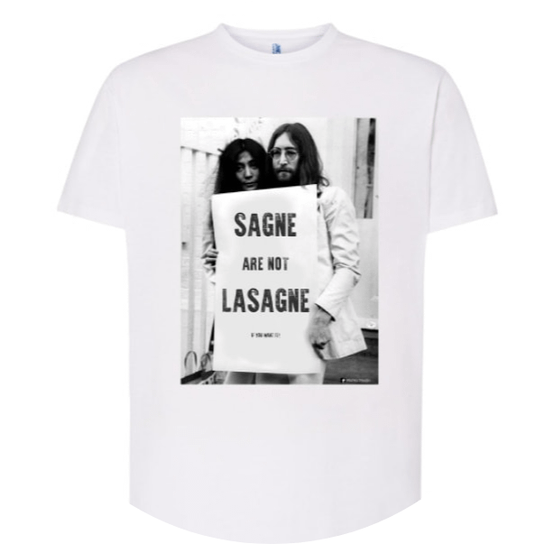 T-Shirt "Sagne are not Lasagne" integrale di tipo 1