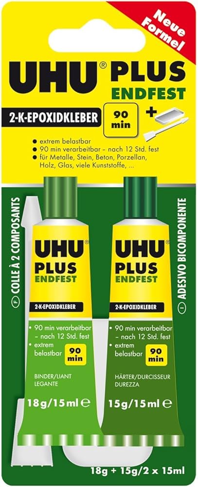 UHU - Uhu plus endfest - Colla bicomponente con legante + indurente