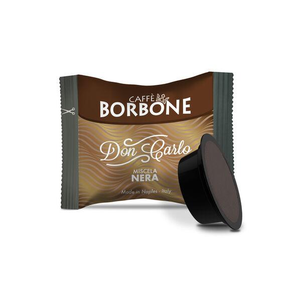100 BLACK Blend Capsules Compatible Borbone Don Carlo