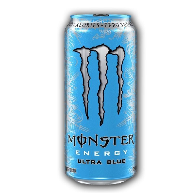 Monster Blue, energy drink ai lamponi da 500ml