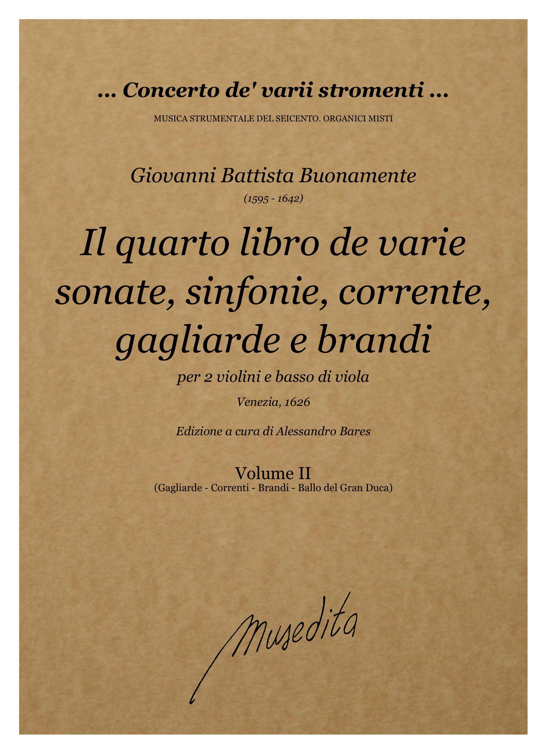 G.B.Buonamente: Il quarto libro de varie sonate, sinfonie, gagliarde, correnti e brandi (Venezia, 16