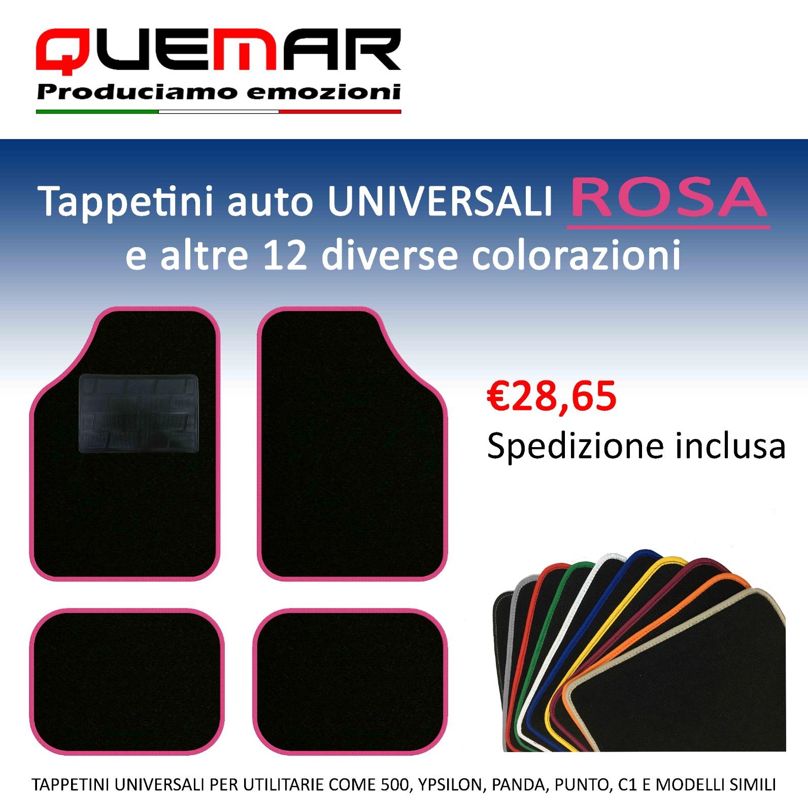 situ universale Tappetini Auto in Alluminio Chorm Look rosa scm0068 :  : Auto e Moto