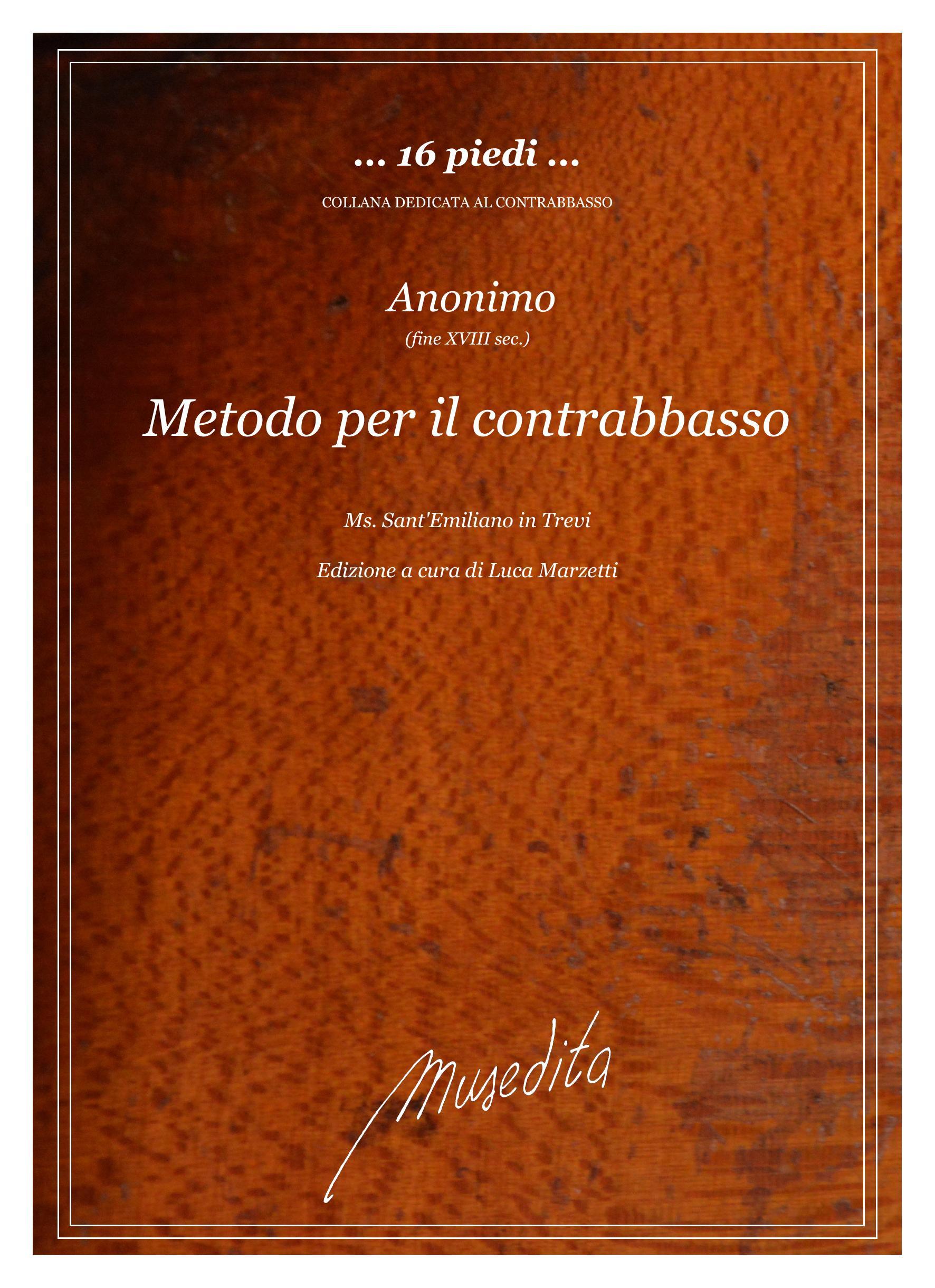 Anonimo (fine XVIII sec.): Metodo per il contrabbasso (Ms, Sant'Emiliano in Trevi)