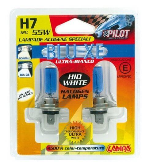 Set lampade alogene H7 55W Lampa Pilot Blu-Xe 4500K