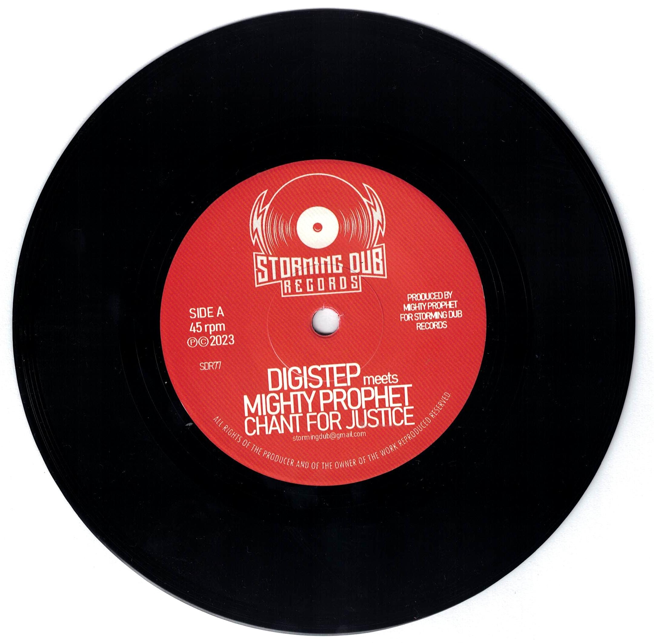 CHANT FOR JUSTICE Digistep meets Mighty Prophet STORMING DUB 7 inch
