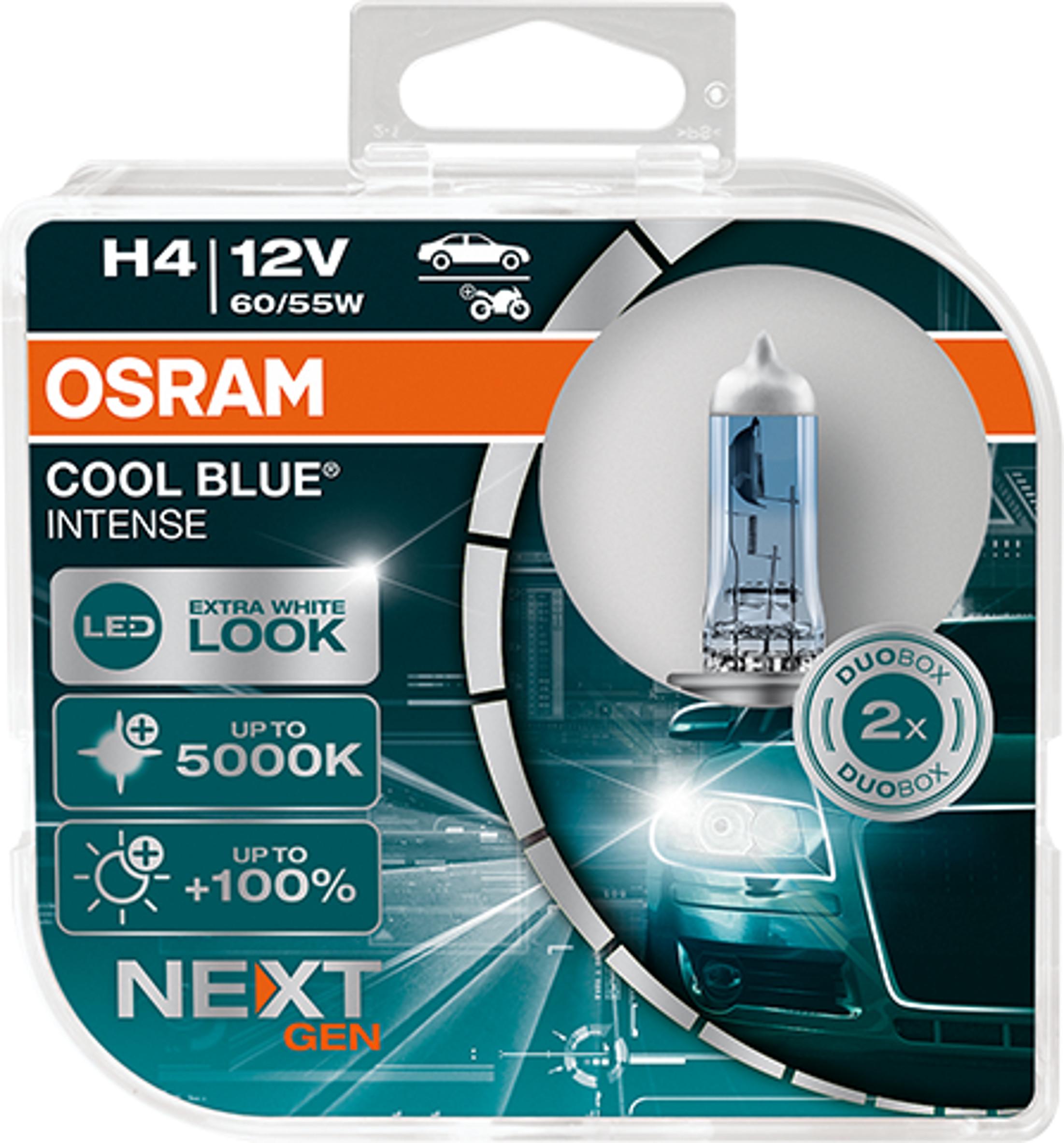 Lampade OSRAM H4 COOL BLUE® INTENSE NEXT GENERATION Duo Box