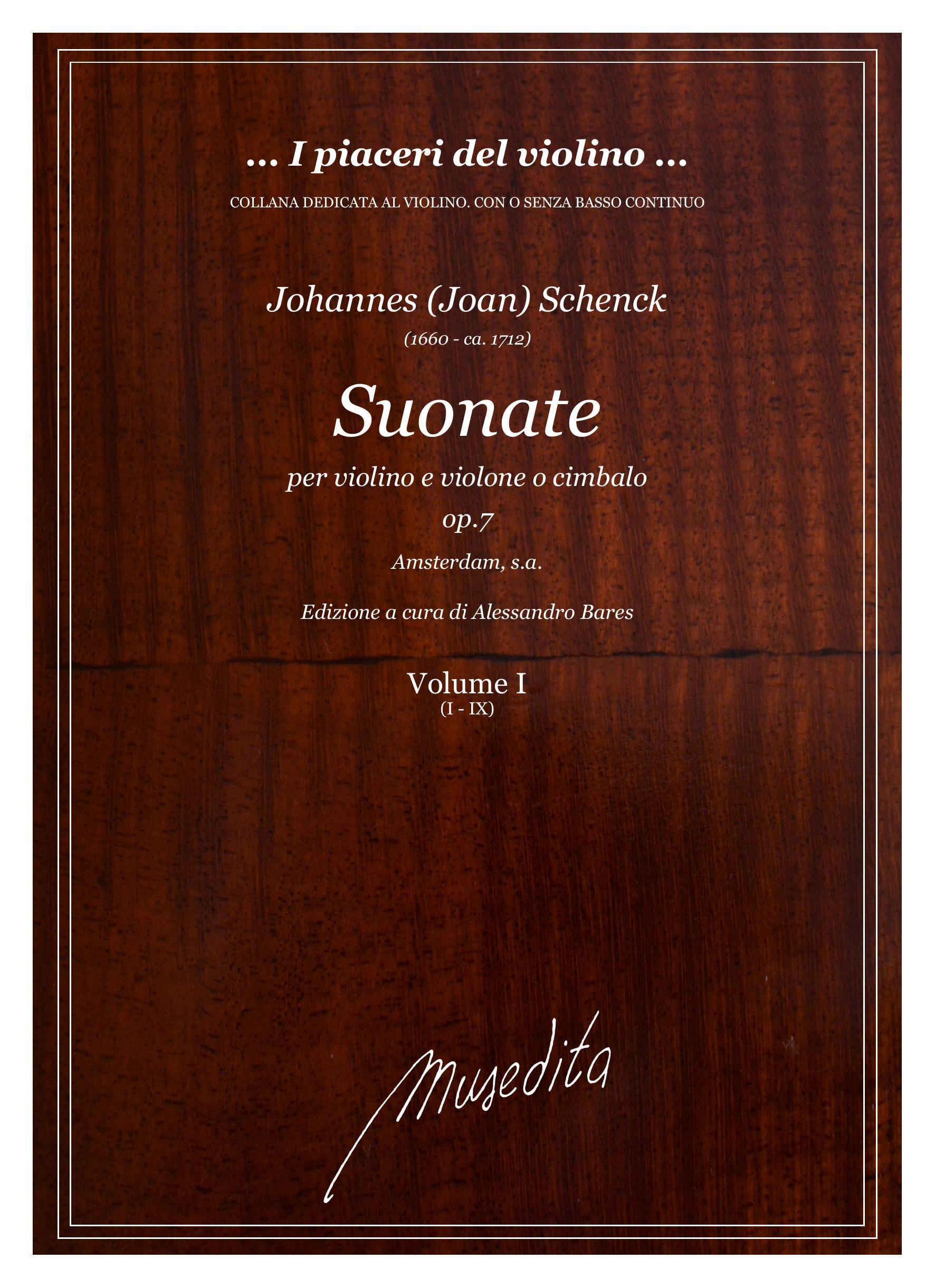 J.Schenck: Suonate a violino e violone o cimbalo op.7  (Amsterdam, [1700 ca.])