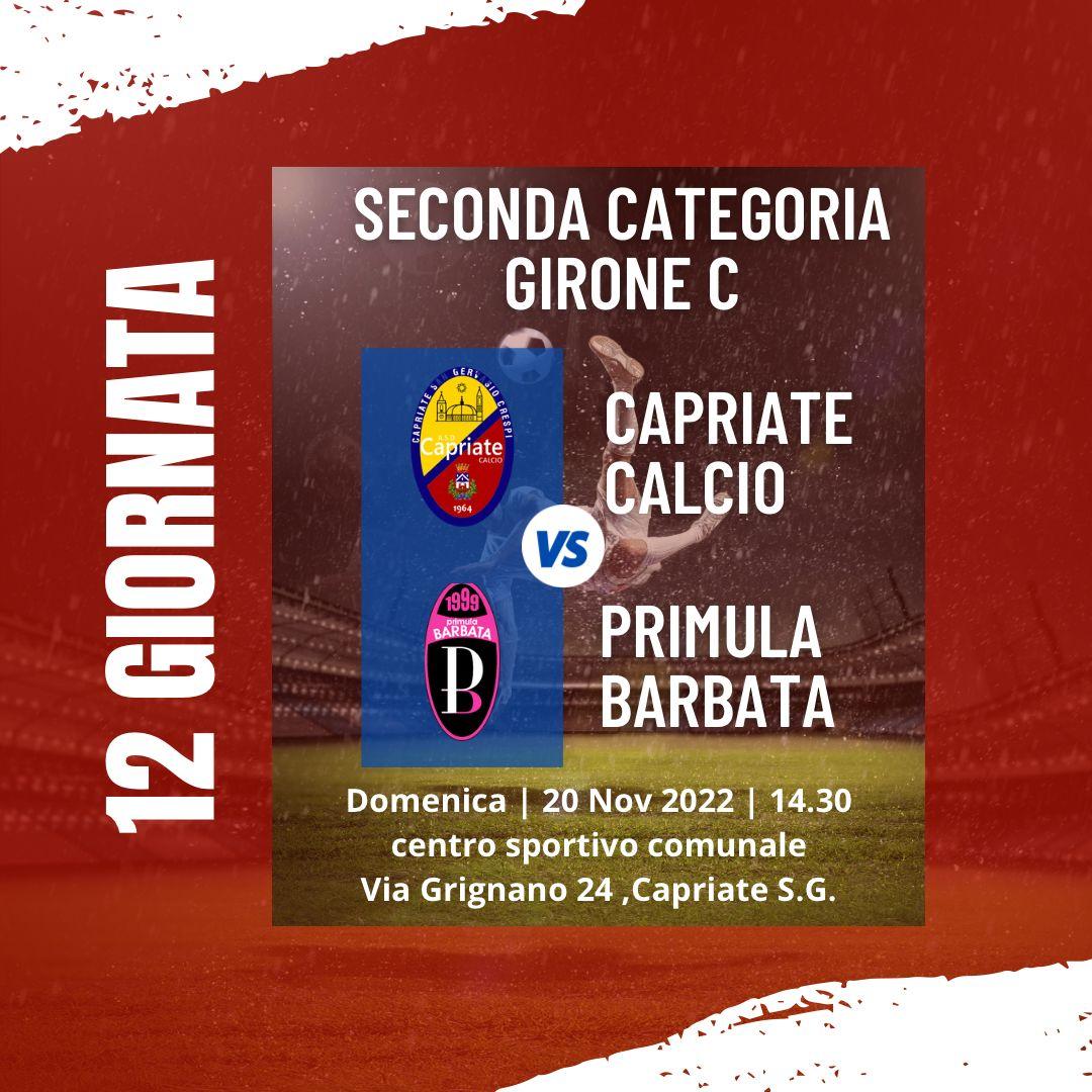 MATCH PREVIEW: CAPRIATE-PRIMULA BARBATA