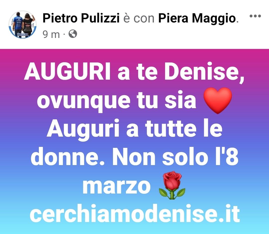 Pietro Pulizzi papà di Denise, "LE MIE DONNE... AUGURI"