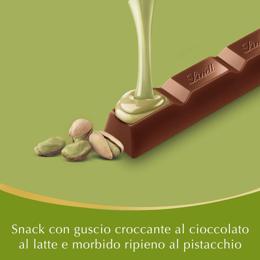 Lindt Lindor Snack Cioccolato al Latte con Pistacchio, Formato 38g