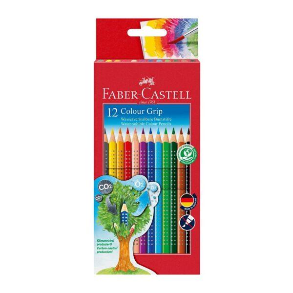 FABER CASTELL - 12 Colour Grip - Matite colorate acquerellabili