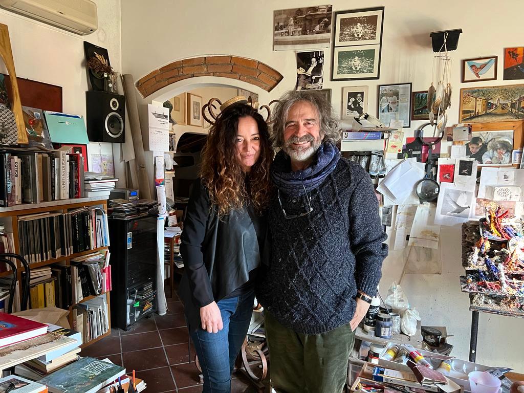 Teresa Plantamura e l'artista Claudio Cargiolli