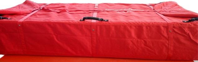 SACCA contenitore per posti letto in tela impemeabile rosso carminio
