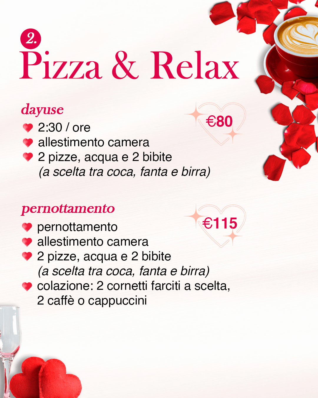 Pizza & relax, pacchetti San Valentino, Villa Flora Pompei