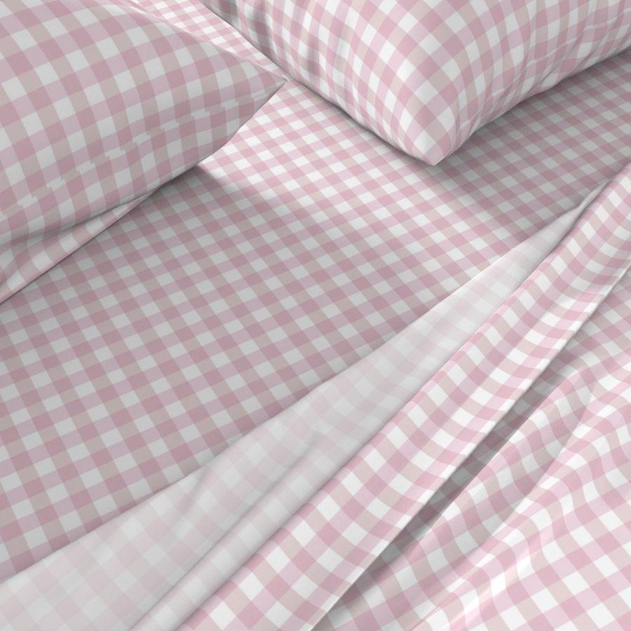 sheet set gingham pink