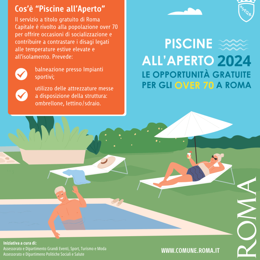 Roma: piscine gratis per over 70