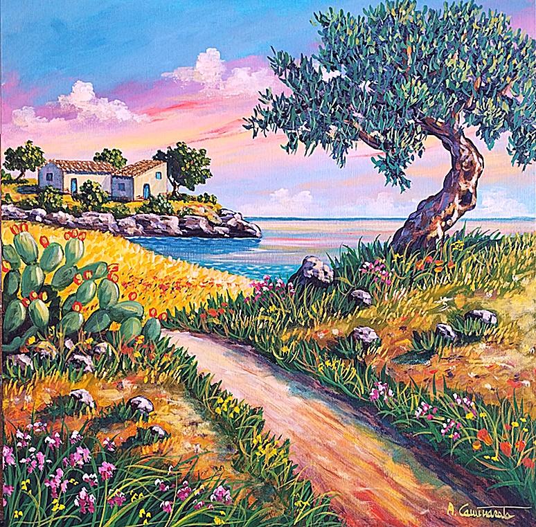 Tardo pomeriggio, 50 x 50 cm