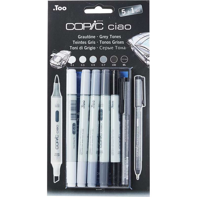 Copic - Copic Ciao set 5+1 colori toni grigi freddi