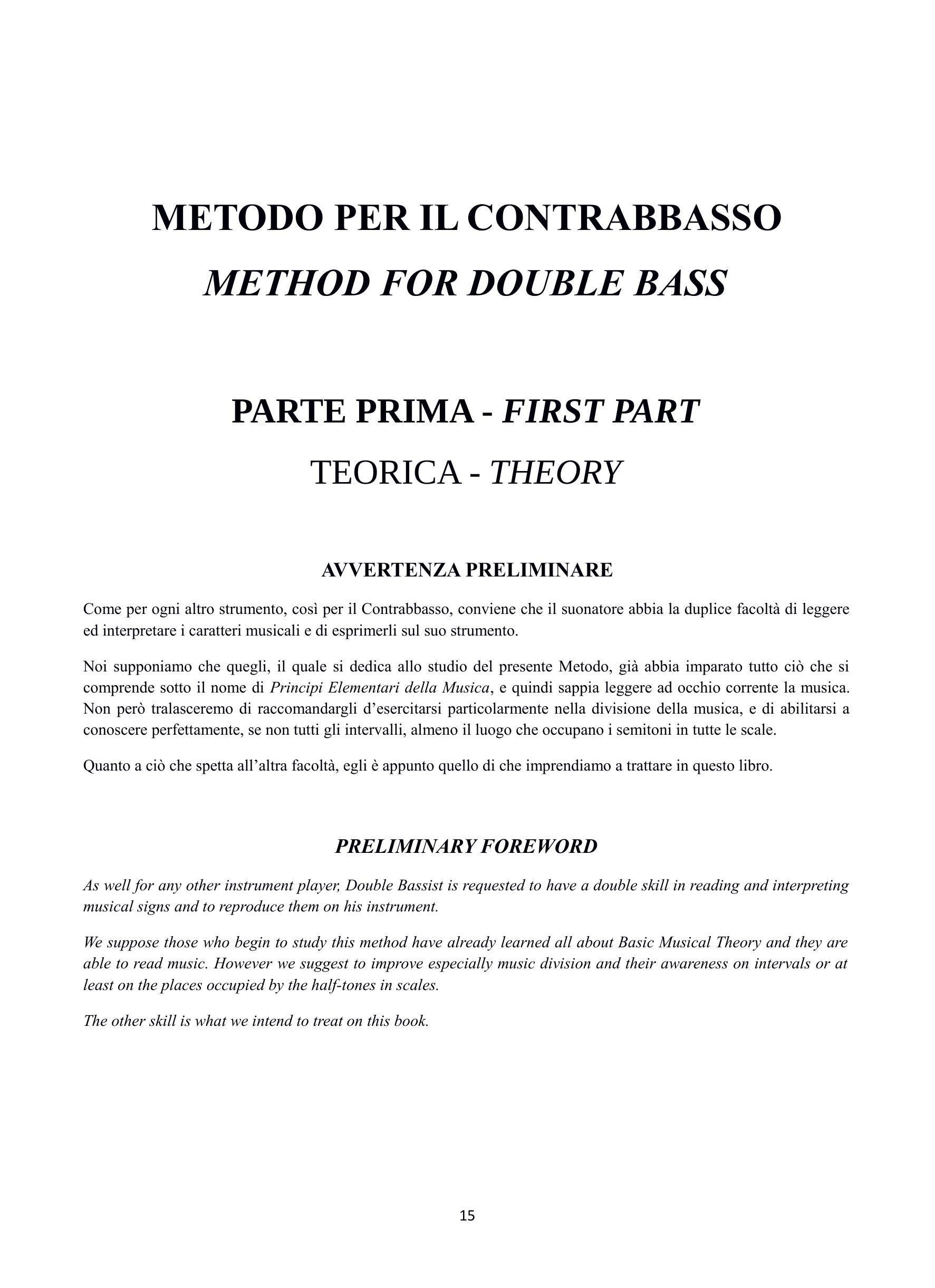 L.F.Rossi - G. Anglois: Metodo teorico-pratico per il contrabbasso d'orchestra (Milano, 1846)