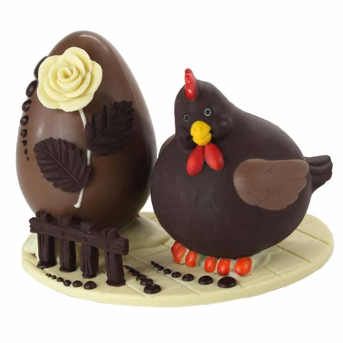 Composizione di cioccolato “Gallinotta e Uovo di Pasqua” 13