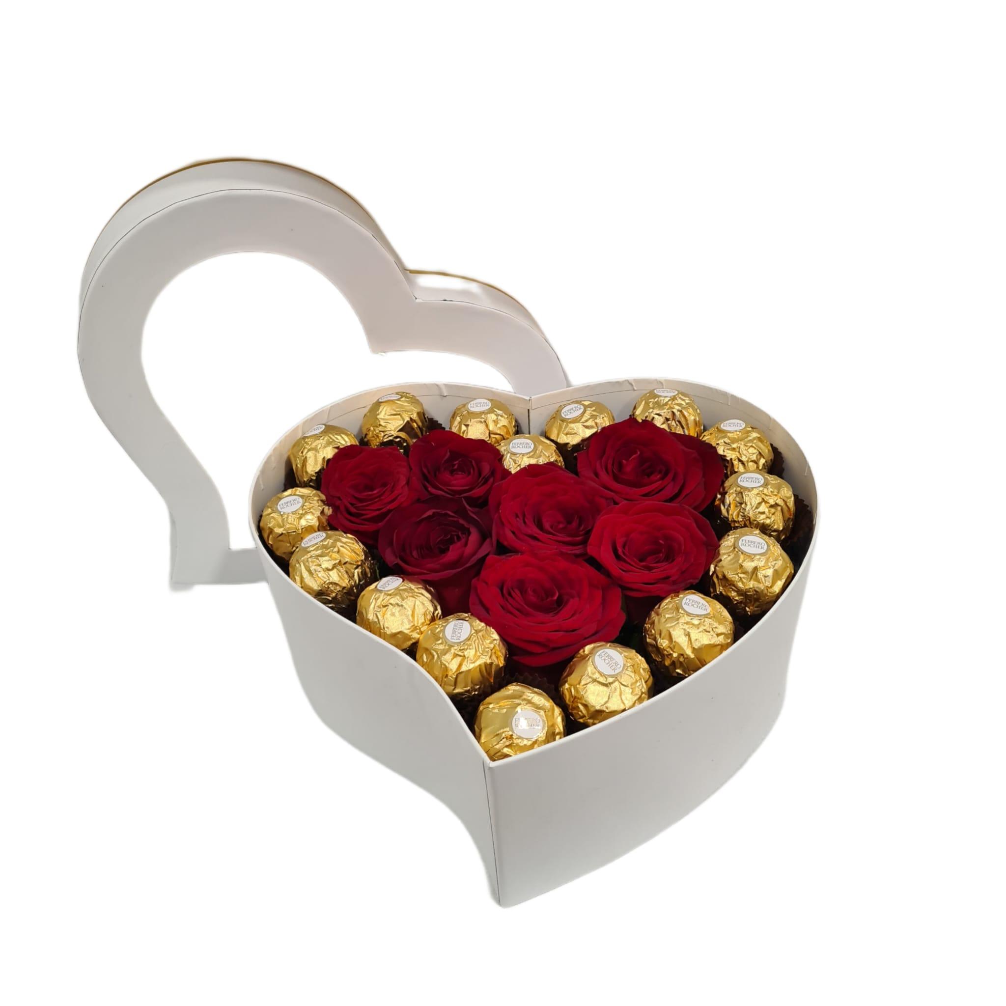 Cuore di rose vere