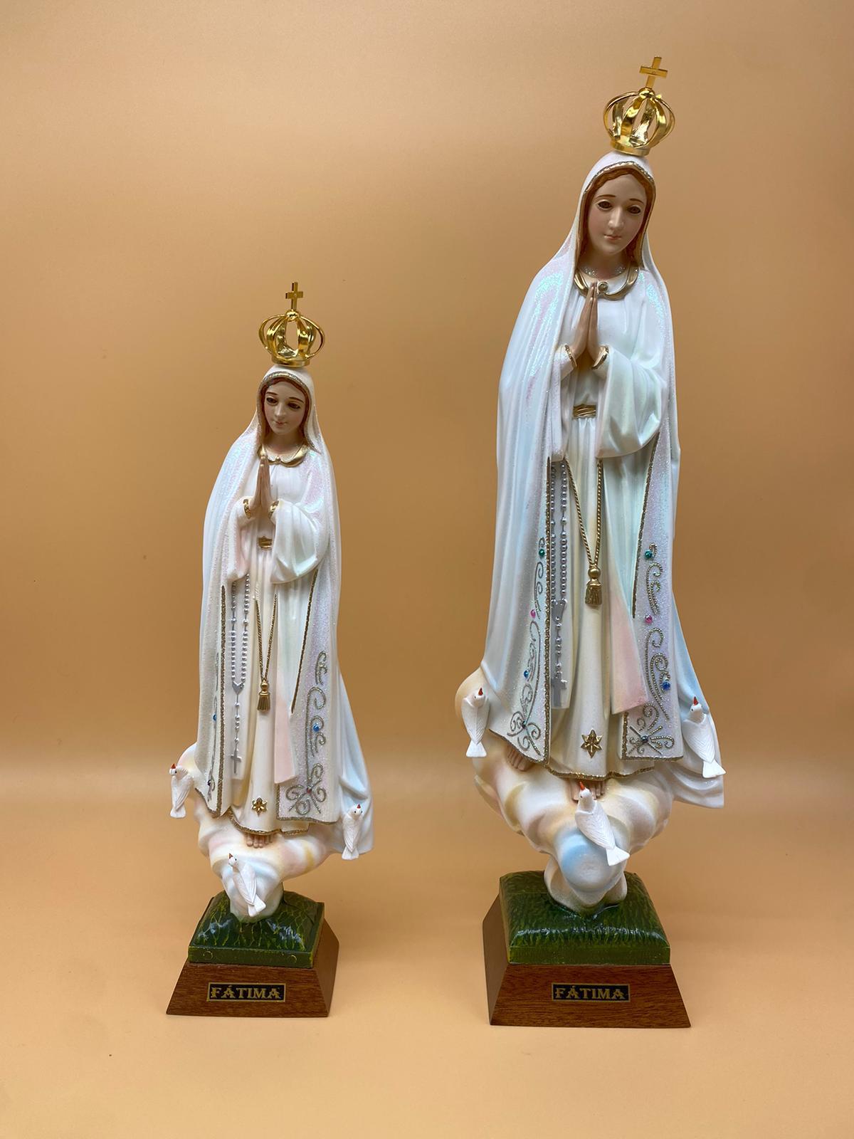 Statua Madonna di Fatima in resina - da cm 11 a cm 100