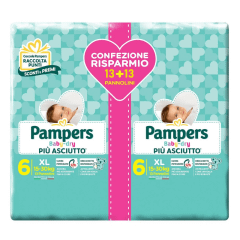 Pampers Baby Dry pacco doppio taglia 6
