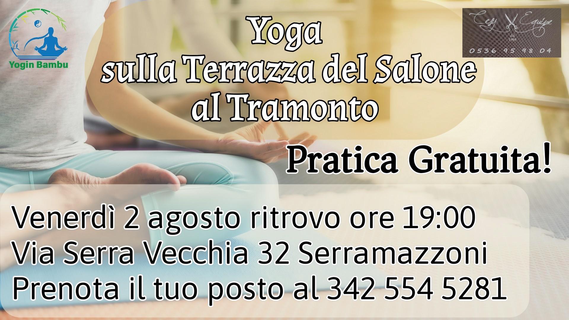 Yoga in terazza al tramonto salone parrucchiere Serramazzoni Coscogno San Venanzio Sant'antonio Modena on Angela