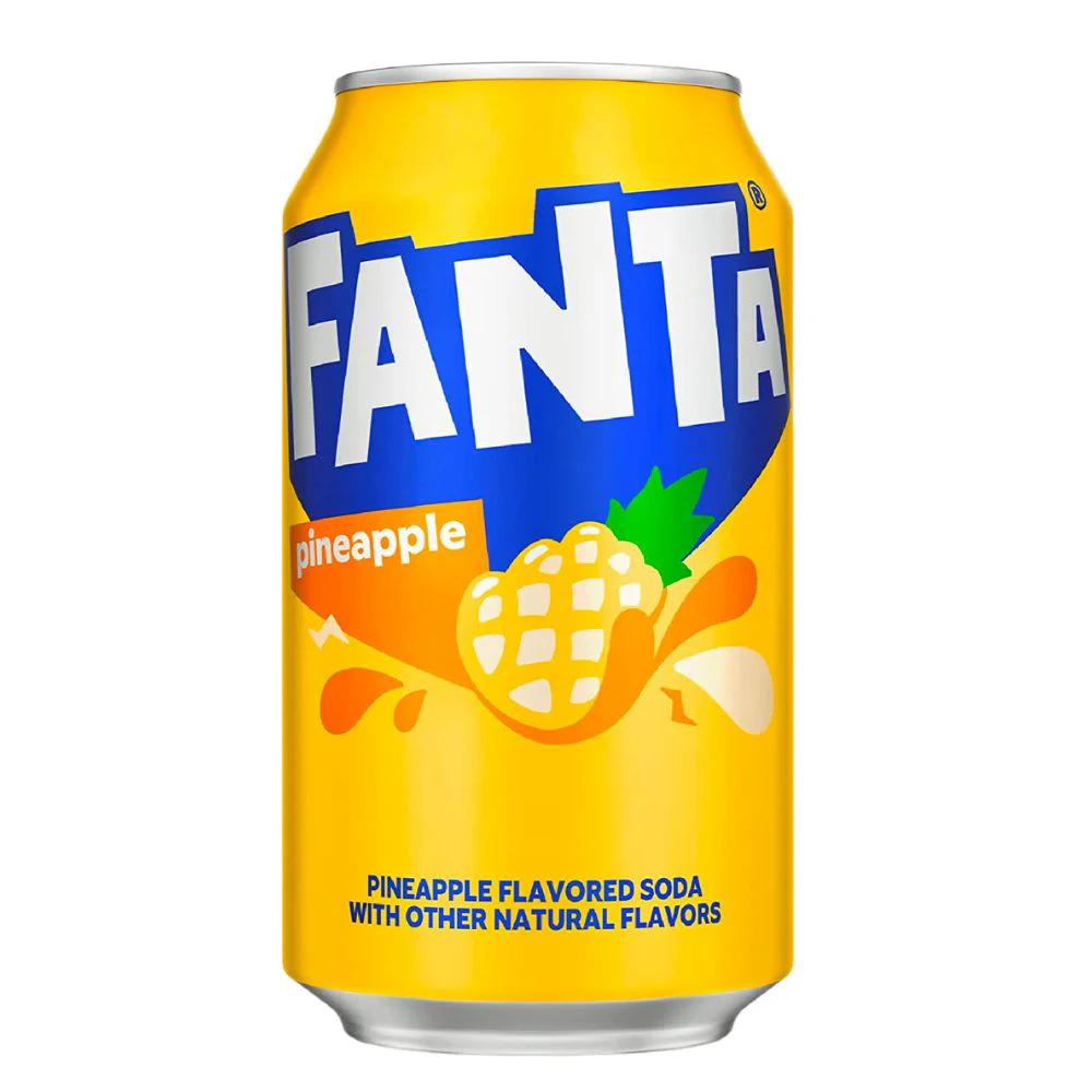 Fanta Pineapple, bevanda all'ananas da 355ml (confezione da 12)