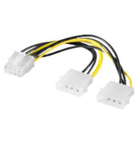 CAVO ALIMENTAZIONE DA PCI EXPRESS 8 POLI A 2 X 5,25 MOLEX