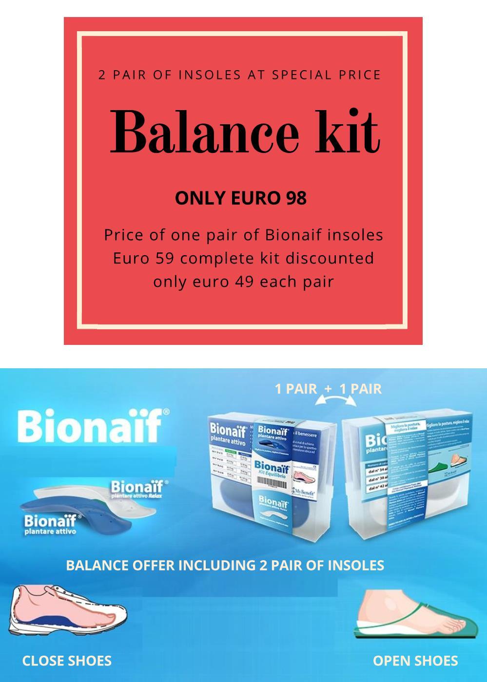 Bionaif insoles Balance Kit