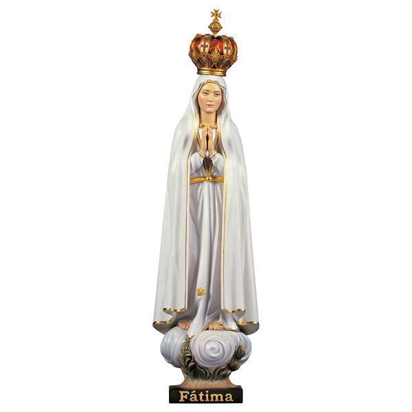 STATUA MADONNA DI FATIMA PELLEGRINA SCOLPITA IN LEGNO (Richiedere misura e prezzo)