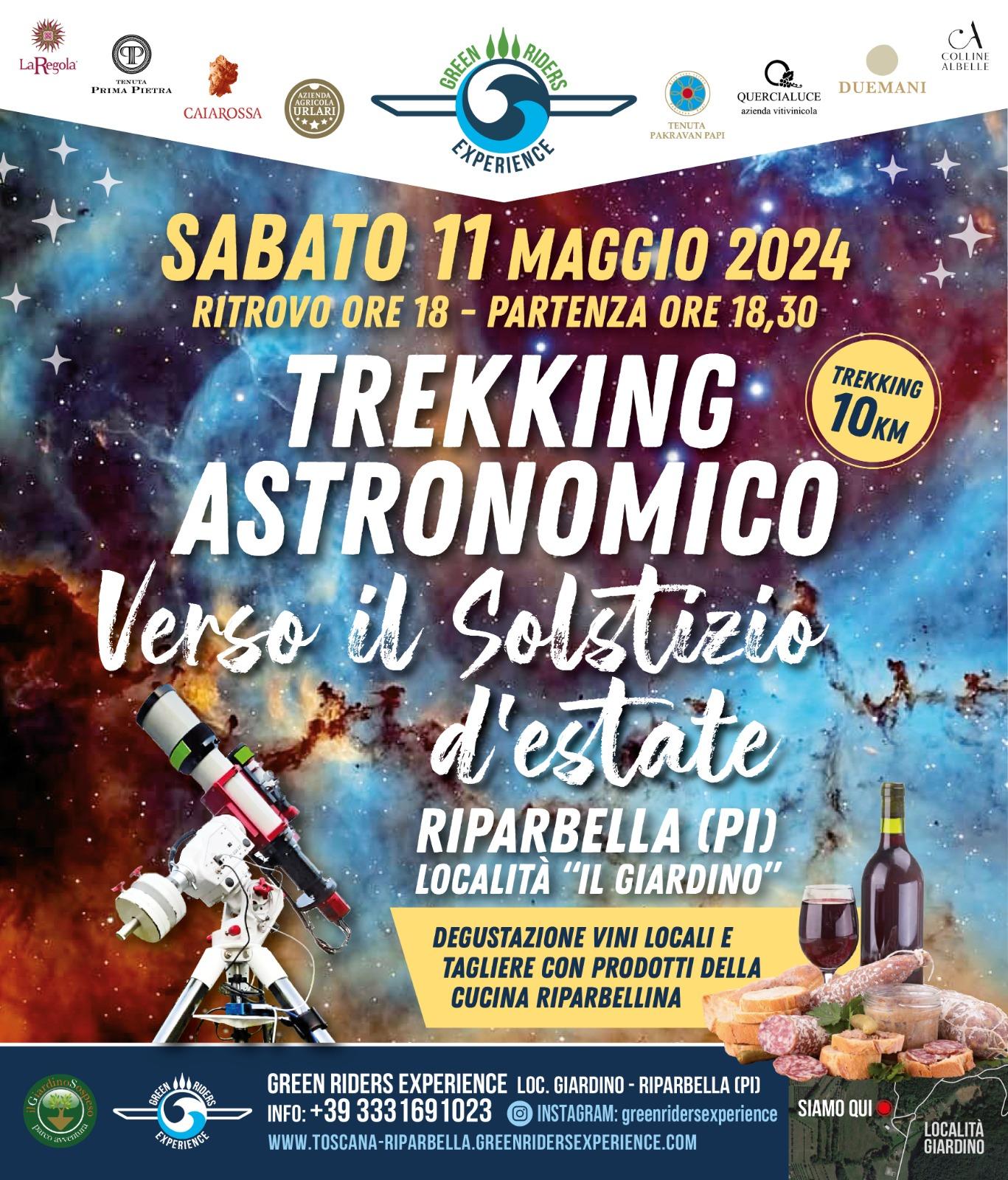 TREKKING ASTRONOMICO SABATO 1 GIUGNO 2024 ""VERSO IL SOLSTIZIO D'ESTATE"."