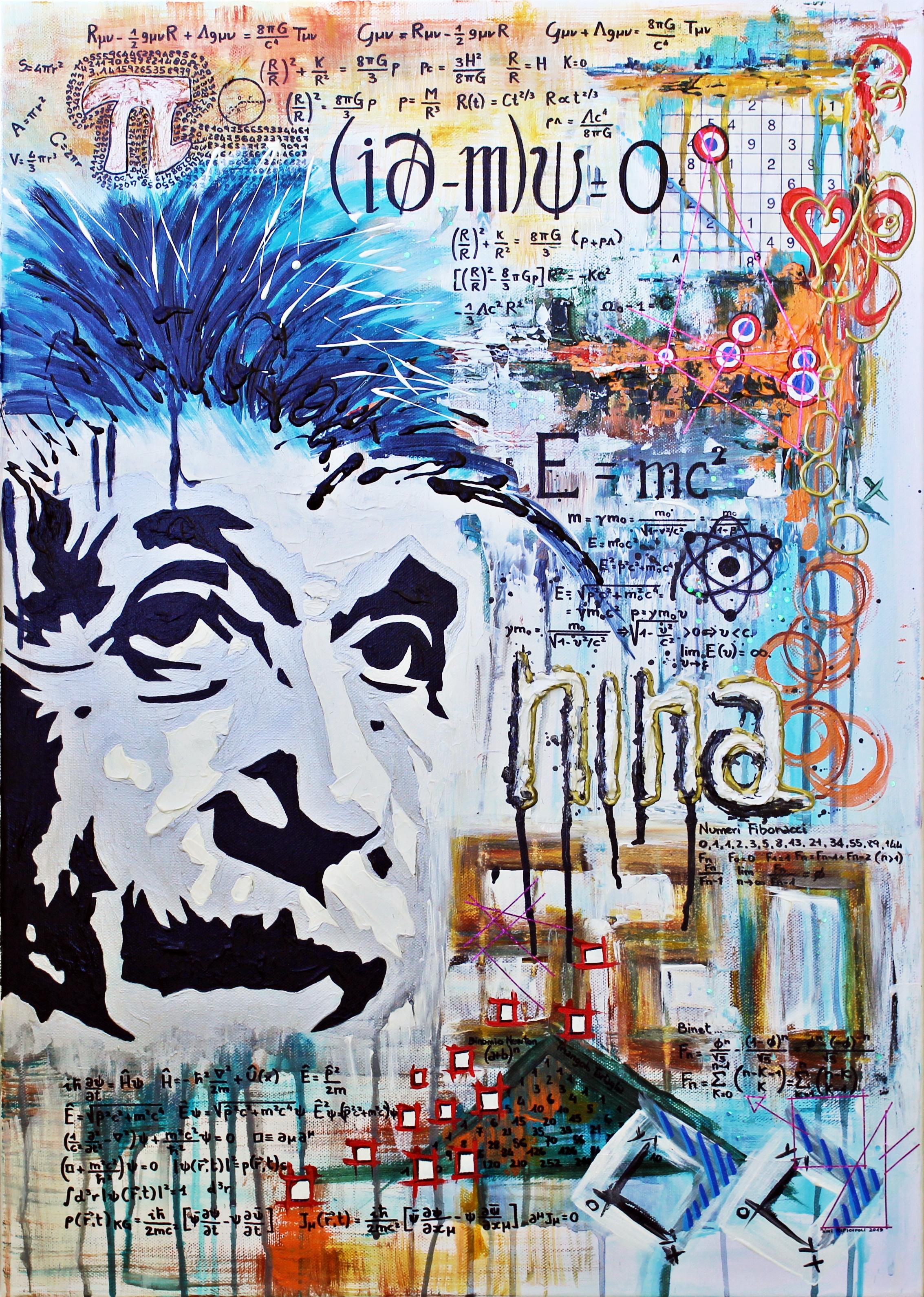 Albert Einstein, Big bang theory, Dipinto