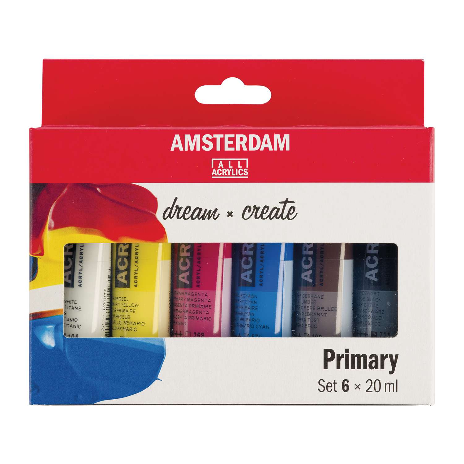 Amsterdam - Kit 6 tubetti di colore acrilico da 20 ml