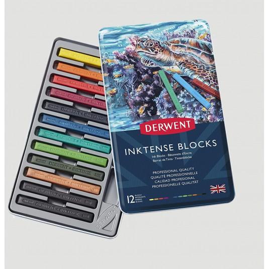 DERWENT - Inktense Blocks kit da 12 quadrelli acquerellabili