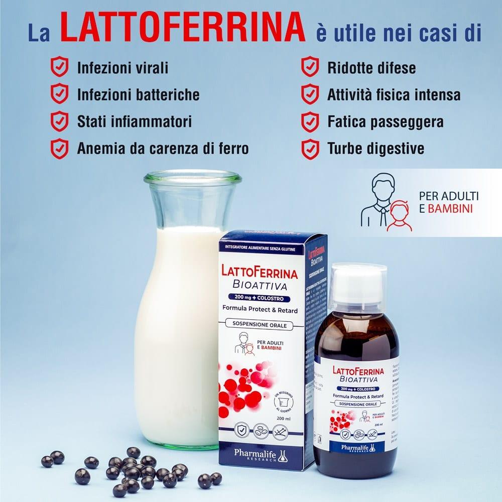LattoFerrina Bioattiva Pharmalife da 30 Compresse + Sospensione Orale da 200 ml.