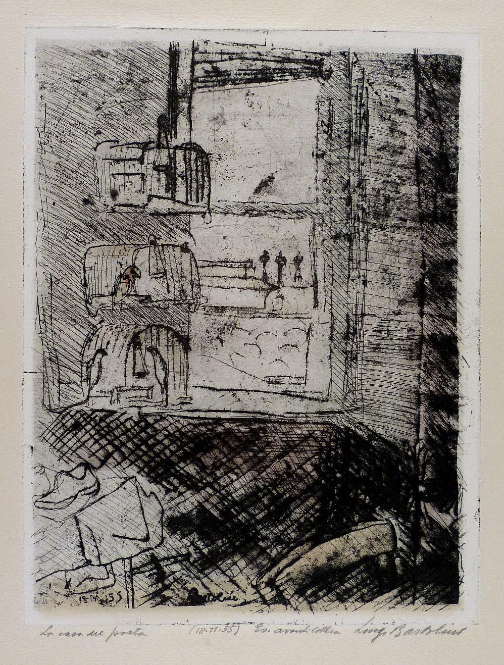 Luigi Bartolini, Acquaforte, La casa del poeta 1955