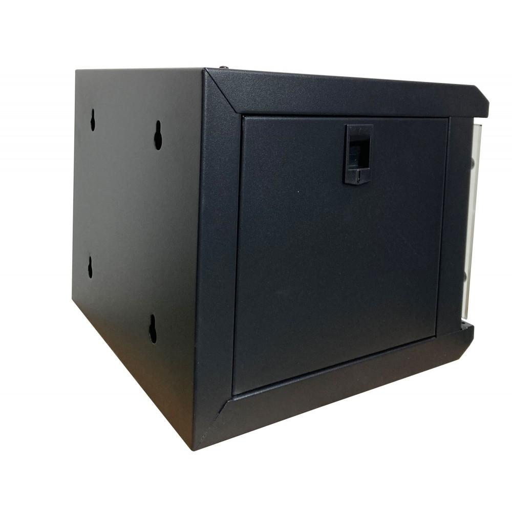 Armadio Rack 10" a Muro 6 Unità Pannelli Asportabili Nero