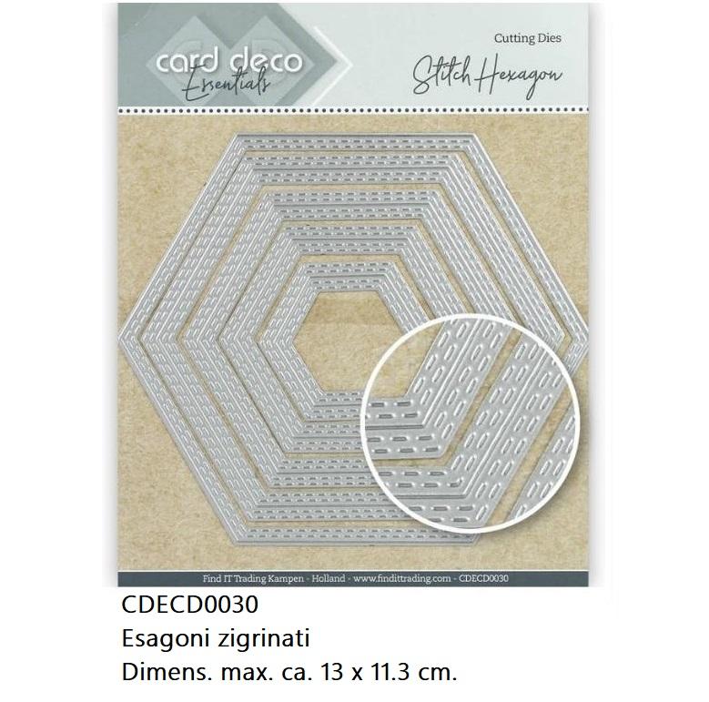 Fustelle geometriche con Embossing - CDECD0030 Esagoni zigrinati