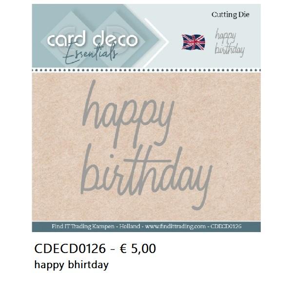 Fustelle scritte - CDECD0126 happy birthday