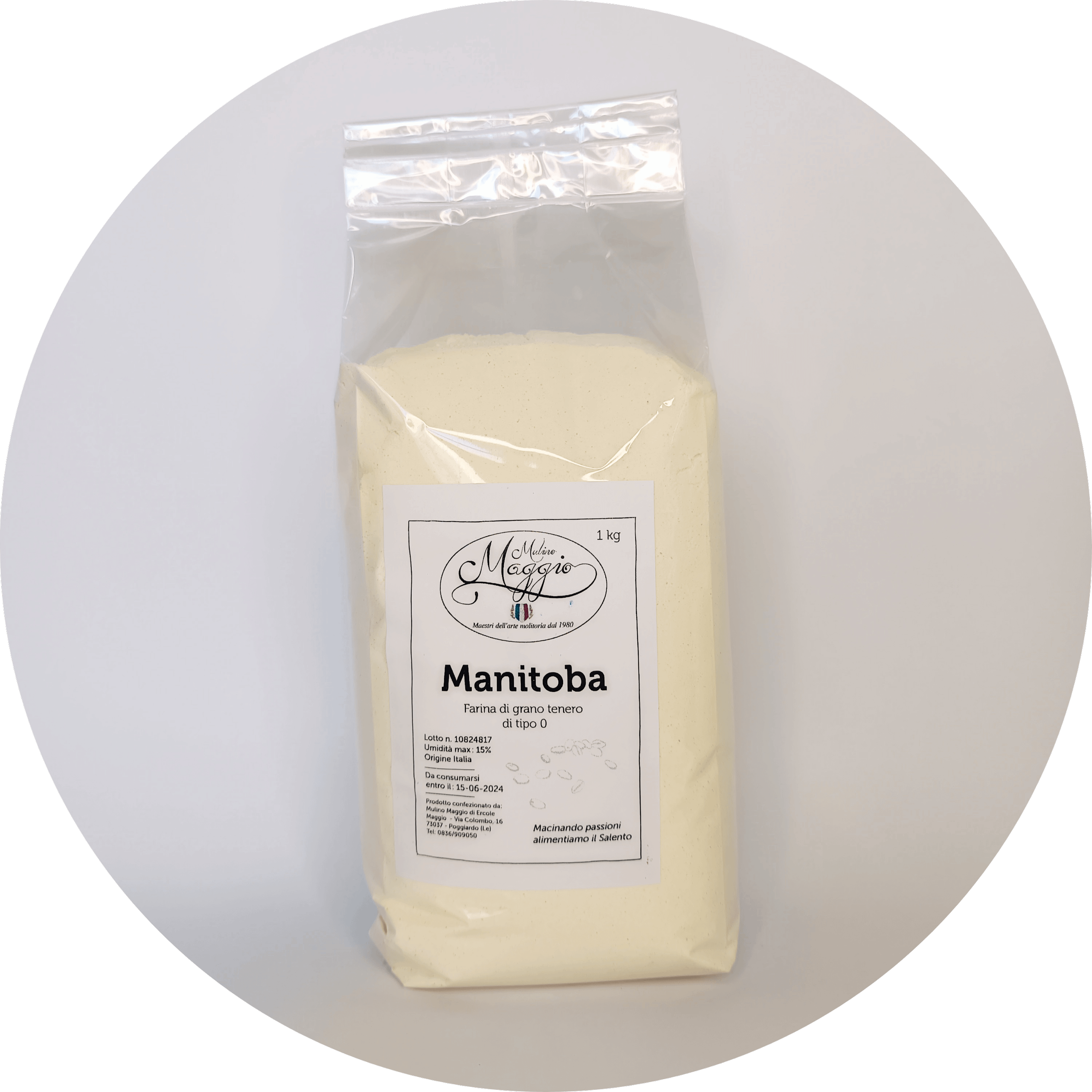 Farina di grano tenero Manitoba 1kg (tipo 0)