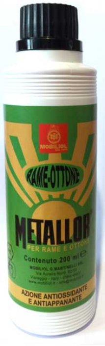 MOBILIOL - Metallor - Pulitore in crema per Rame e Ottone 200ml