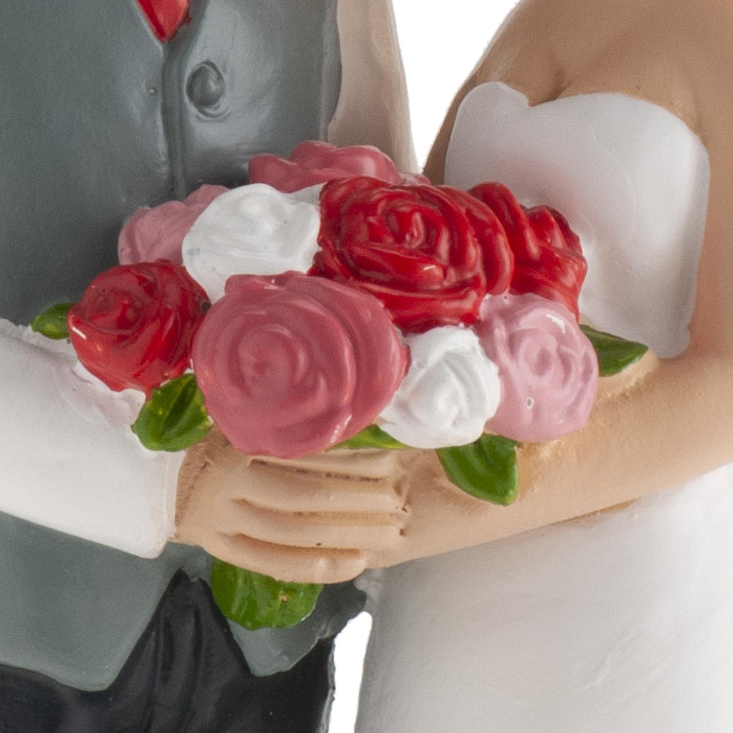 Statuetta per matrimonio fiori 16cm