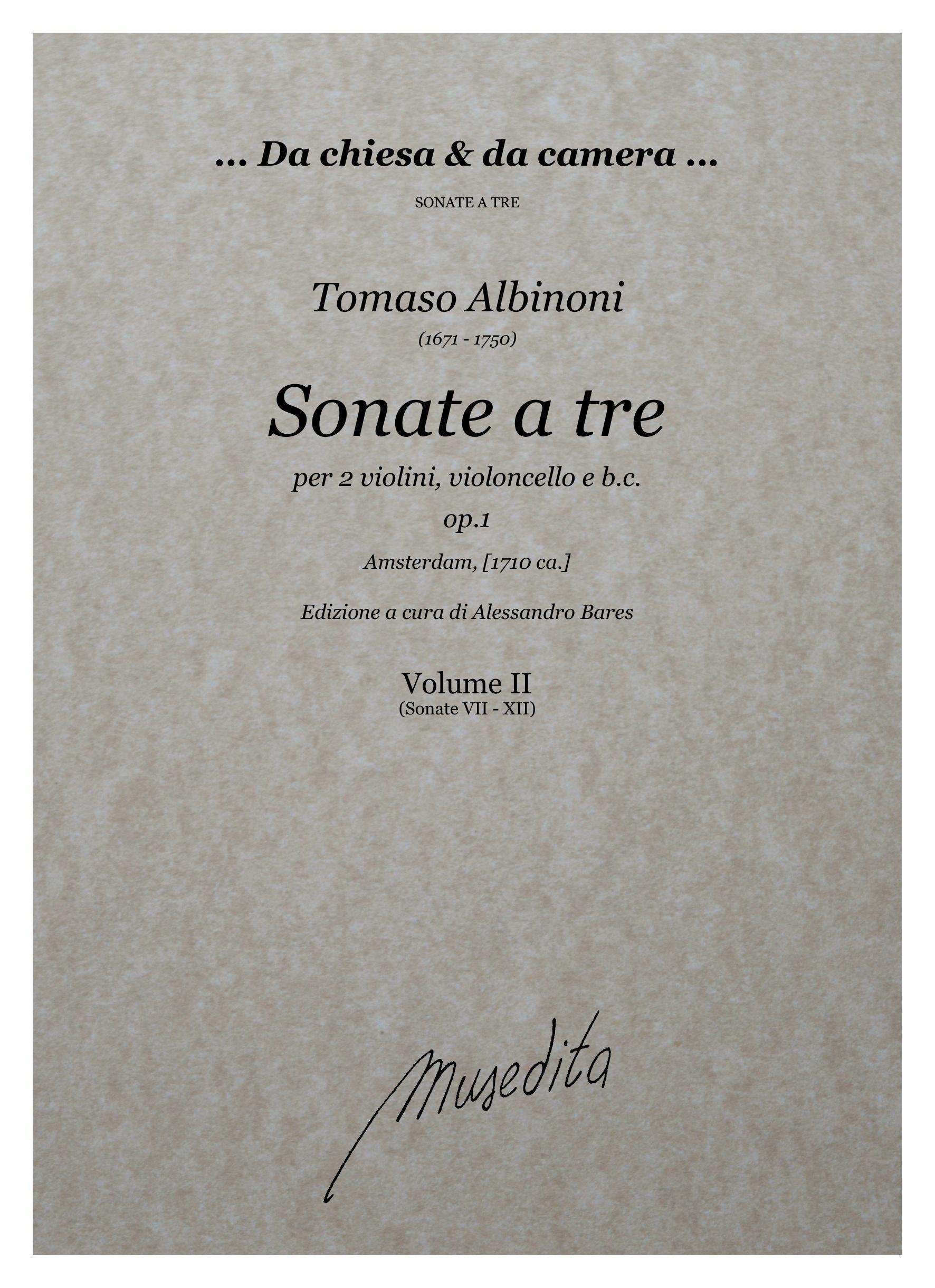 T.Albinoni: Sonate a tre op.1 (Venezia, 1694)