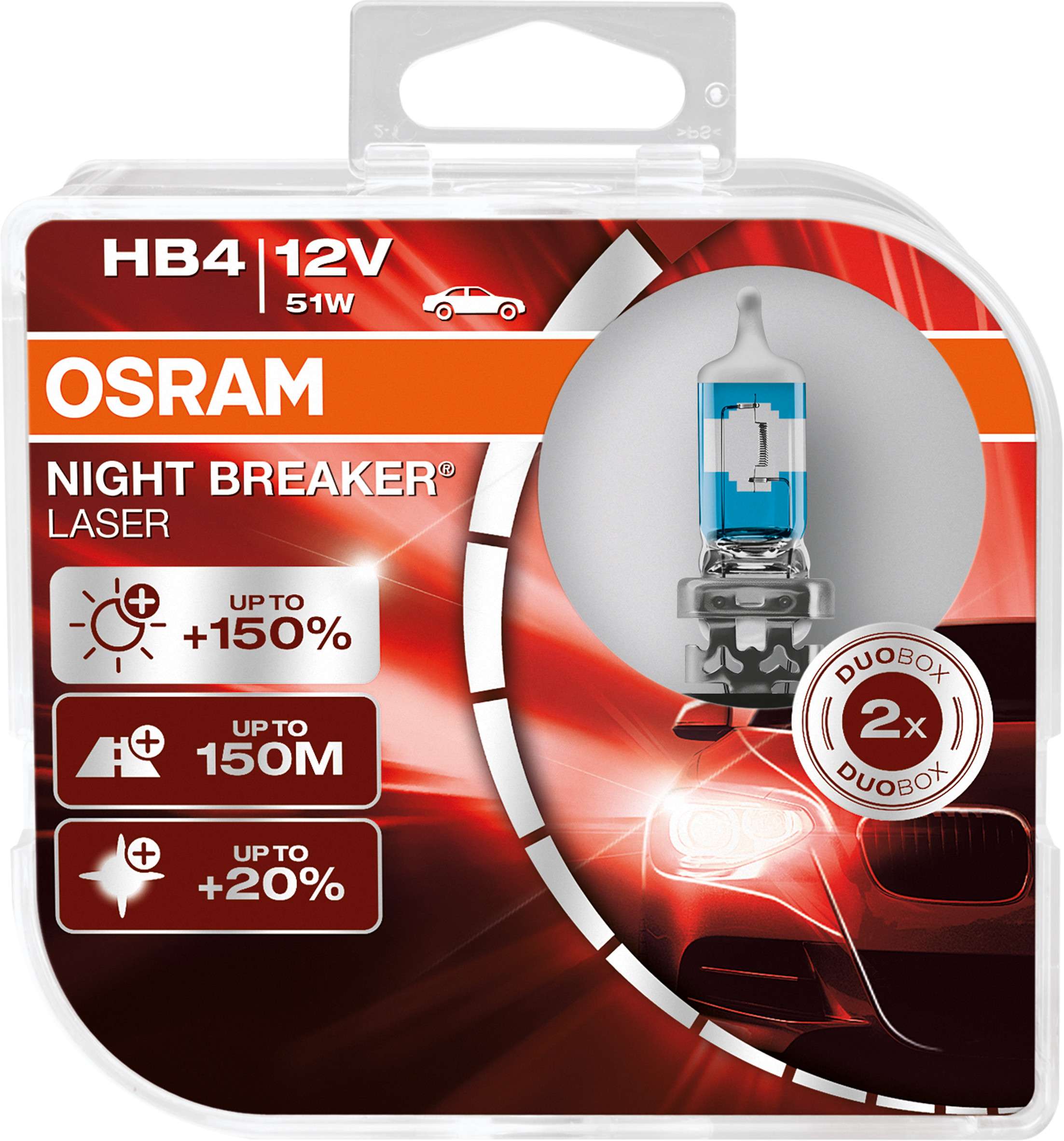 Lampade OSRAM HB4 NIGHT BREAKER® LASER Duo Box +150%