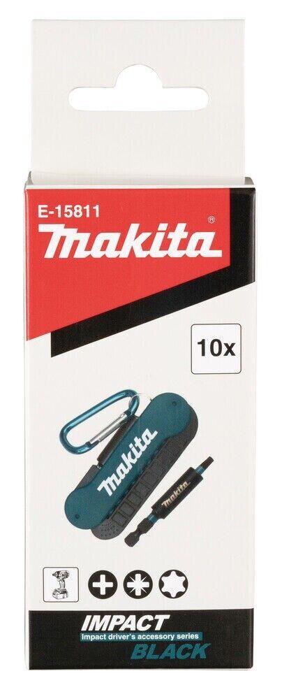 Makita E-15811 Portachiavi Moschettone Set 10 Inserti Avvitatura Portatile