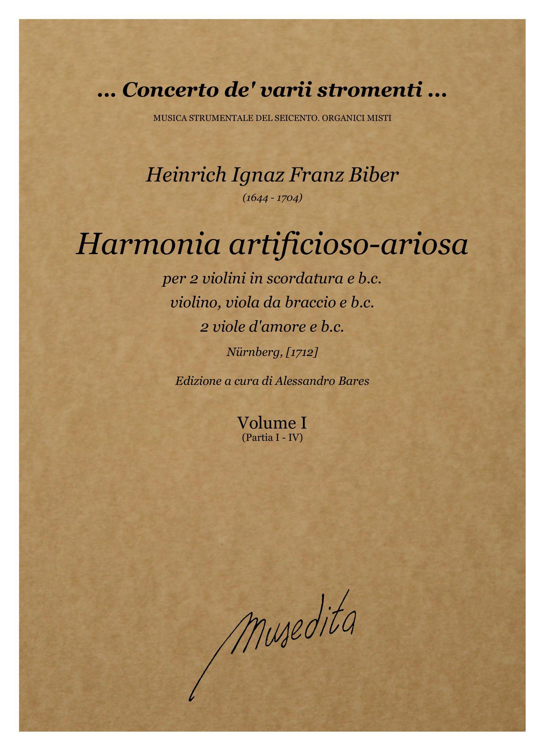 H.I.F.Biber: Harmonia artificioso-ariosa (Nürnberg, 1712)