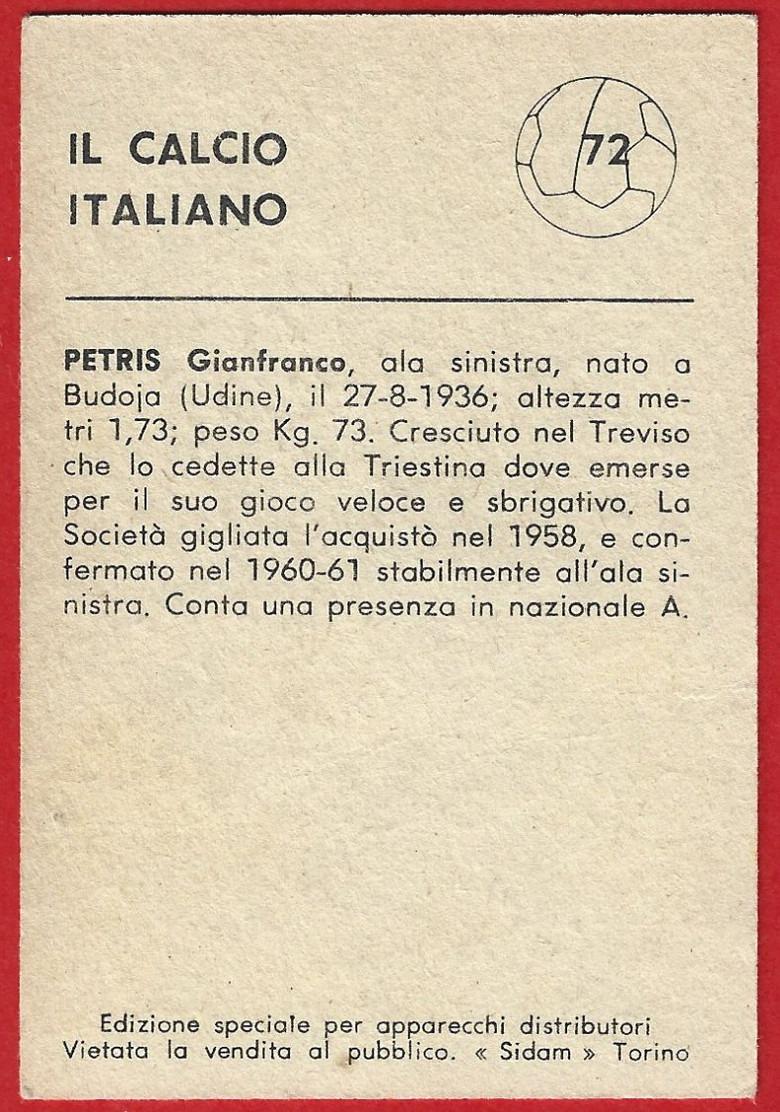 072> PETRIS - FIORENTINA = Figurina Calciatori SIDAM - Campionato 1960-61