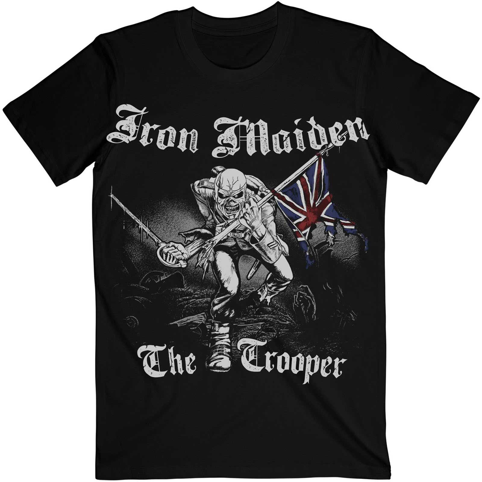 T-shirt Iron Maiden Trooper stampa fronte retro